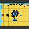 Lego Workspace Interior With Astronaut Figure Equipment Tools Green Pipes And Yellow Tile Floor