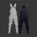 Stylish White and Purple Overalls with Adjustable Straps for Daily Casual Wear