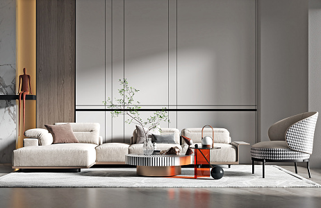 Modern Sofa Coffee Table Combination Sofa Combination 3d model