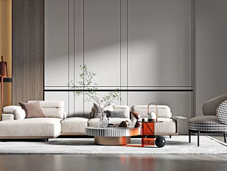 Modern Sofa Coffee Table Combination Sofa Combination 3d model