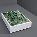 Commercial Topographic Model Display Equipment With Transparent Cover White Base And Mountain River Terrain