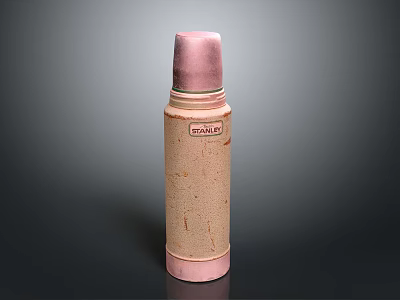 Enviro Pink And Beige Vacuum Flask Durable Daily Household Use Appliance 3d model