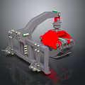 Industrial Mechanical Gripper With Heavy Duty Structure Hydraulic Components And Green Indicator Parts