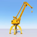 container port terminal super large crane rail transport machine 3d model