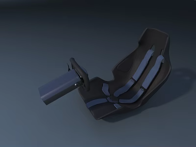 Modern Leisure Chair With Ergonomic Backrest Soft Padding And Metal Support Frame 3d model