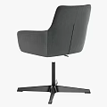 Gray Fabric Upholstered Office Chair With Modern Design Armrests And Swivel Base