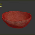 Orange Red Textured Ceramic Bowl A Practical Daily Living Essential With Smooth Finish