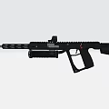 Realistic Black Air Gun Model With Tactical Scope And Detailed Design Features