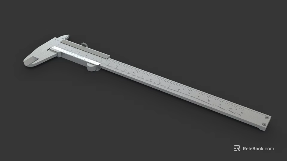 Metal Vernier Caliper Precision Measuring Tool With Clear Scale For Engineering 3d model