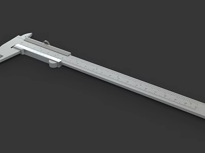 Metal Vernier Caliper Precision Measuring Tool With Clear Scale For Engineering 3d model