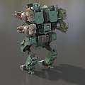 Robot AI Intelligent Green Intelligent Robot Artificial Intelligent Robot Future Warrior War Machine Low Face Number Low Model Simple Model Game Video Level 3d model