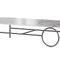 Modern Coffee Tables With Metal Frames And Marble Tops In Round Oval Shapes