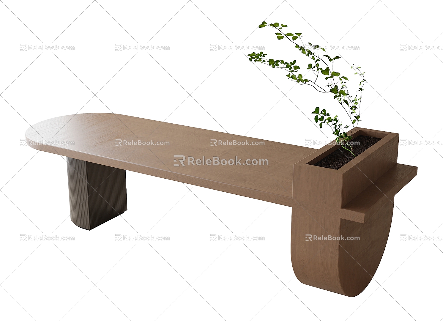 Middle Style Desk Dining Table Tea Table 3d model