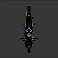 BMW Custom Motorcycle Purple Blue Design With 72 Black Prince And Gold Accent Wheels