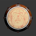 Artistic Wooden Percussion Instrument With White Drumhead And Metal Accents For Musical Painting Supplies