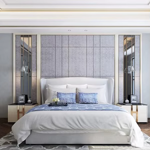Background double bed 3d model