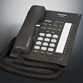 Elegant Panasonic Corded Telephone Featuring Keypad Handset And Coiled Cord