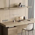 Modern Office Desk Chair Desk Chair Computer Bookshelf 3d model