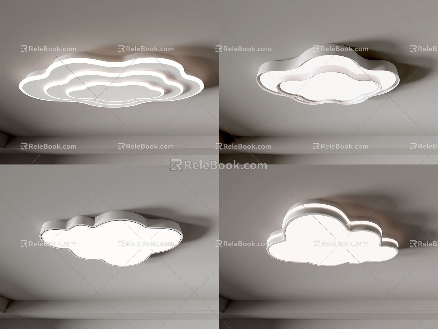 Modern Ceiling Lamp Cloud Lamp Cloud Shape Ceiling Lamp Children's Bedroom Ceiling Lamp Living Room Ceiling Lamp Simple Ceiling Lamp 3d model