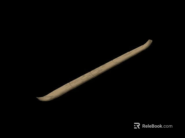 Wooden Long Handle Kitchen Utensil For Daily Cooking And Household Use 3d model 