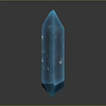 Shiny Transparent Blue Crystal In Prismatic Shape With Vibrant Hue On Dark Gray Background