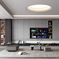 Modern TV Wall In Minimalist Living Room Design