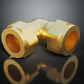 Brass Plumbing Pipe Elbow Fitting With Smooth Surface And Reflective Finish