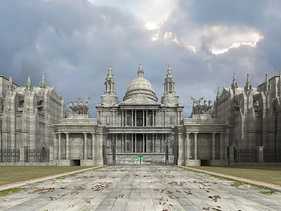 European Architecture Museum Gate White House 3d model