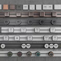 Rail Socket Switch Slide Rail Socket Round Socket Mobile Socket TV Socket Smart Socket 3d model