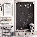 IKEA Cave Board Combination IKEA Furniture Cave Board Children's Room Drawing Board Blackboard Chalk Toy Notepad Scissors Pen Holder 3d model