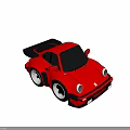 Red Mini Toy Sports Car Model With Racing Design And Black Accents