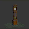 Classic Wooden Grandfather Clock As Home Decor With Elegant Design And Pendulum