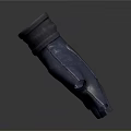 Dark Leather Glove With Padded Palm In Modern Detailed 3D Render Design