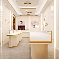 Elegant Jewelry Store Interior With Luxury Display Counters And Soft Decorative Lighting 3d model