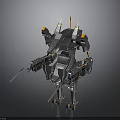 Futuristic Armored Mechanical Creature With Multiple Legs And Weapon Systems