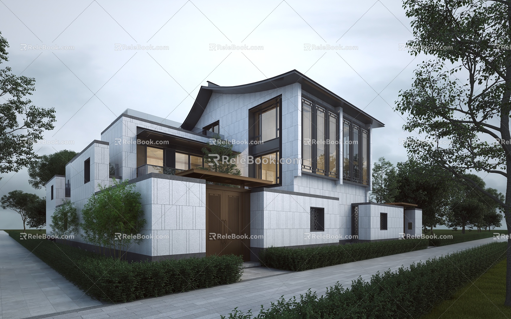 New Chinese Townhouse 3d model