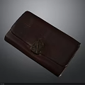 Dark Red Leather Wallet With Metallic Clasp For Daily Essentials Storage