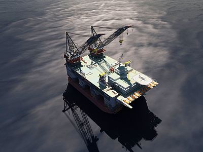 modern drilling platform model