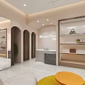 Stylish Clothing Store Interior With Mannequins Display Racks And Elegant Lighting