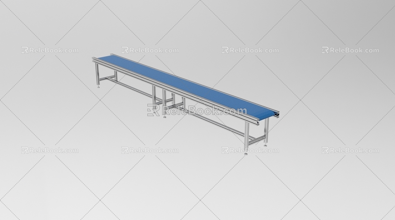 Industrial assembly line automatic belt line conveyor belt 1119 3d model