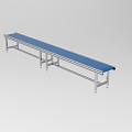 Industrial assembly line automatic belt line conveyor belt 1119 3d model