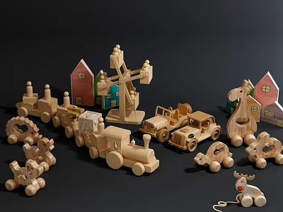 Modern Building Blocks Toy 3d model