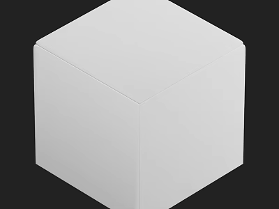 Minimalist White Wall Design With Cube Structure For Modern Interior 3d model