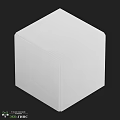 Minimalist White Wall Design With Cube Structure For Modern Interior