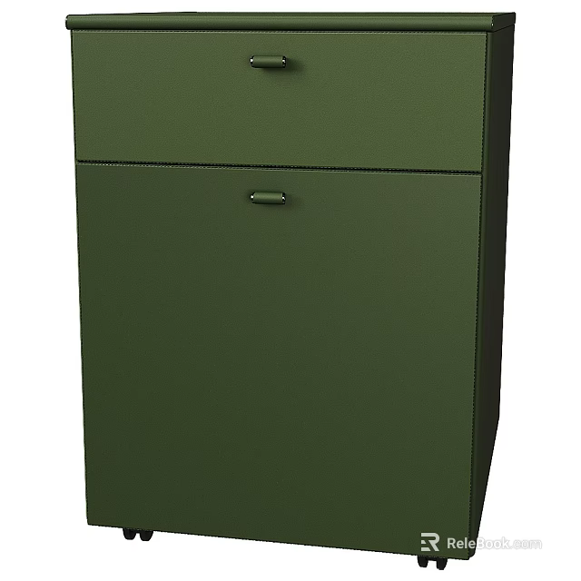 Green Entryway Side Cabinet With Drawer And Door Modern Design Storage Solution 3d model