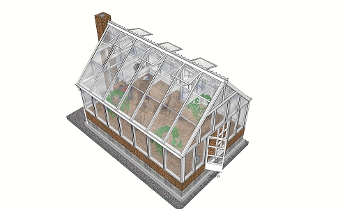 35 Greenhouse Sun Room Building 3d model