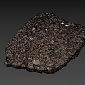 Ancient Fossil Specimen With Textured Brownish Yellow Surface And Black Squares