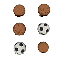 Different Types of Sports Equipment Including Basketballs Footballs and Volleyballs for Games