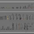 Modern Faucets in Various Styles and Finishes Displayed on Store Shelves