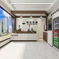 Modern Supermarket Interior With Shelves Full Of Products Refrigerators Bright Lighting And Windows